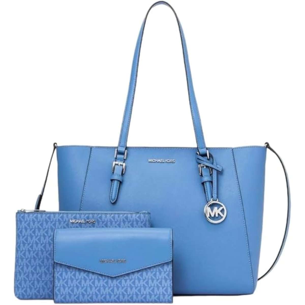 Michael Kors Charlotte Large 3-in-1 Tote Crossbody Handbag Leather