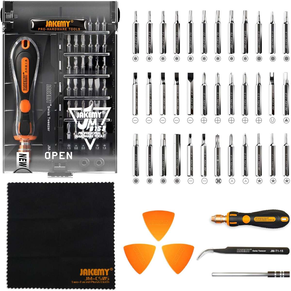 JAKEMY 39-in-1 Screwdriver Set Precision Repair Tool Kit