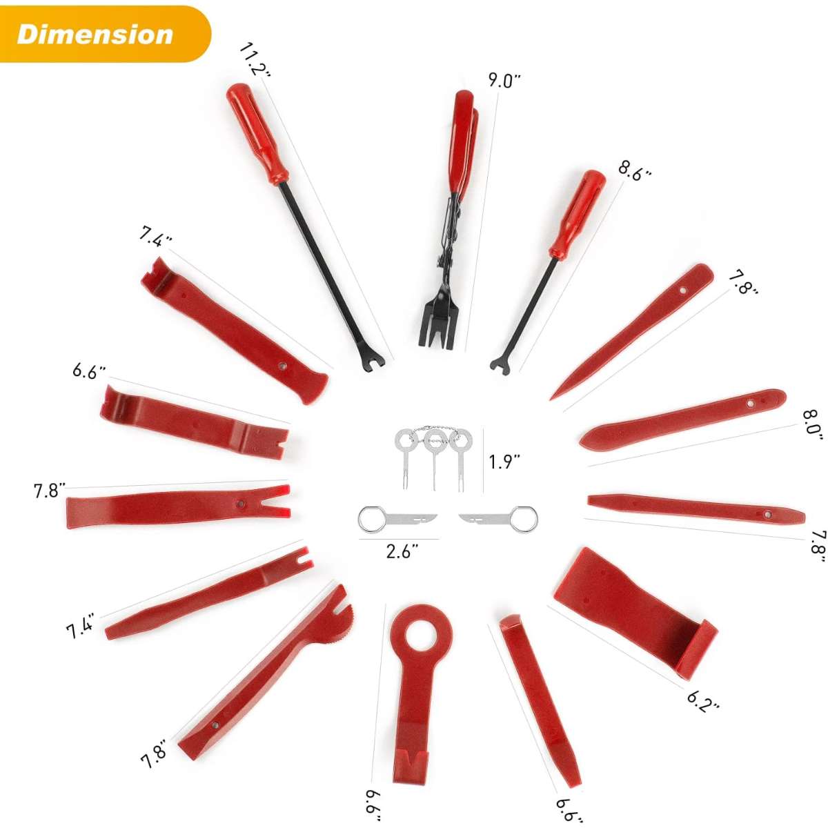 GOOACC 19Pcs Decorative Removal Tool