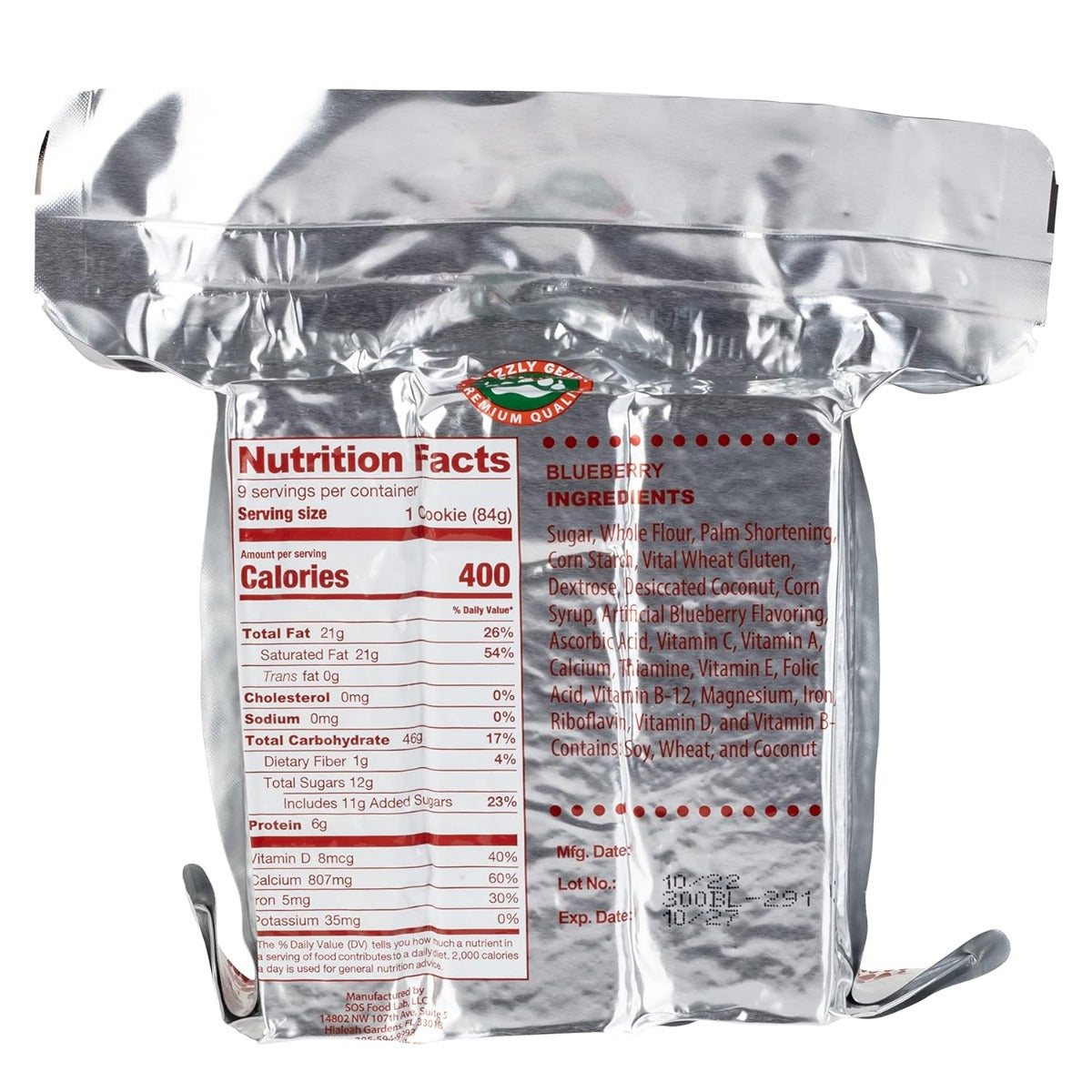 Grizzly gears emergency food rations