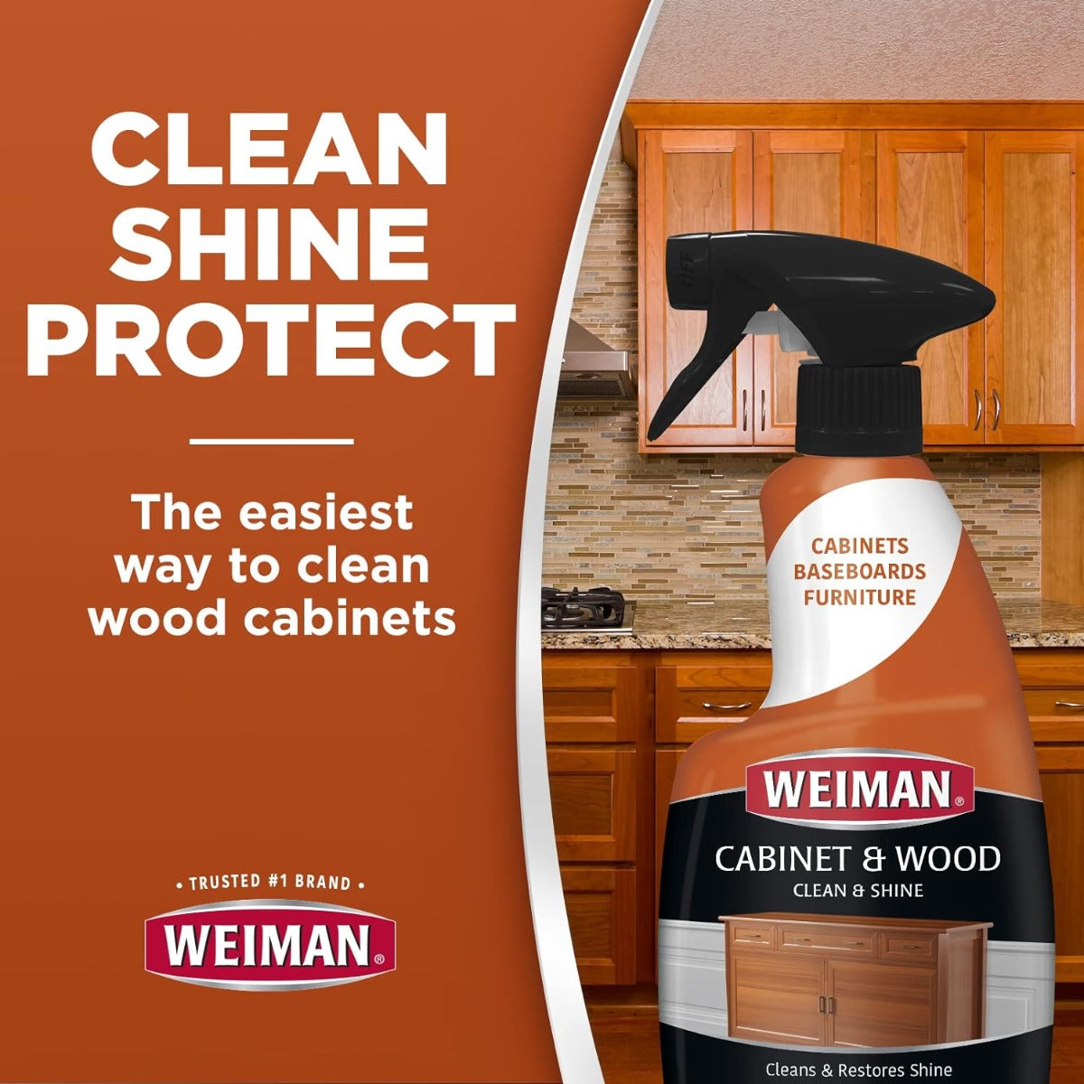 Weiman Cabinet and wood cleaning and gloss spray