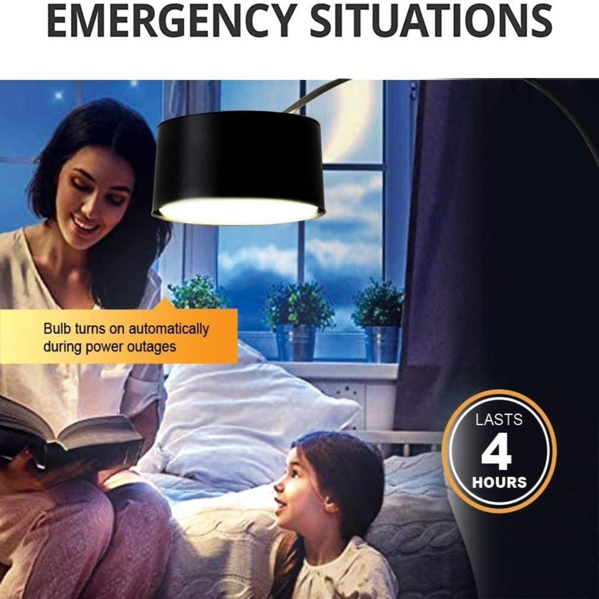 (6 packs)A21 rechargeable emergency LED bulb