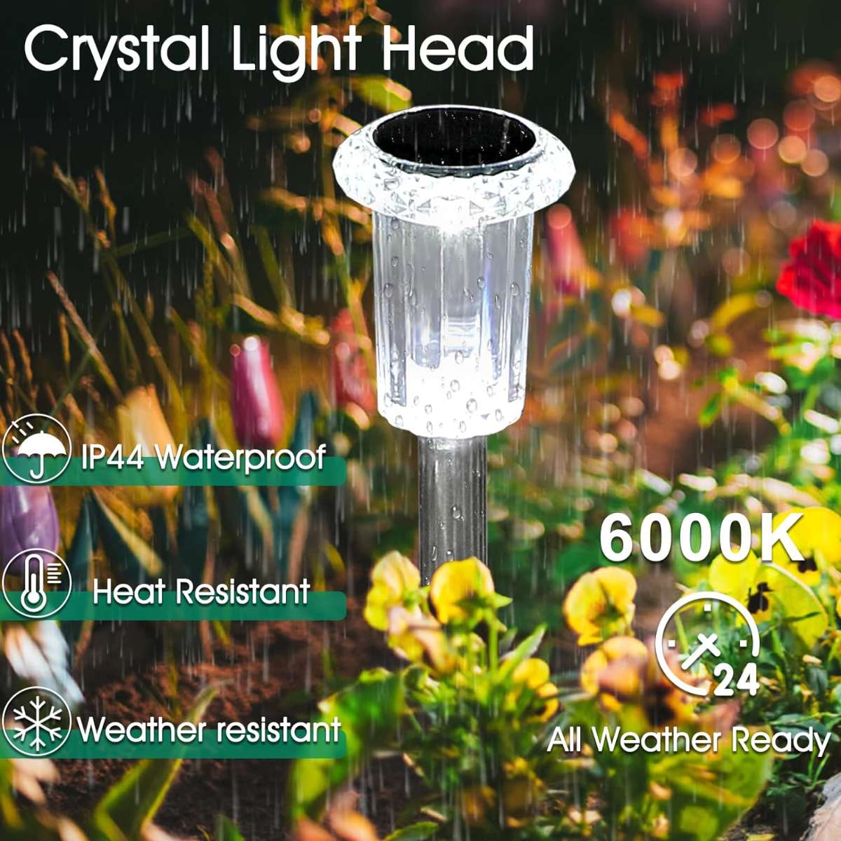 Solar Outdoor Light, 10 Pack Solar Stake Light Cool White