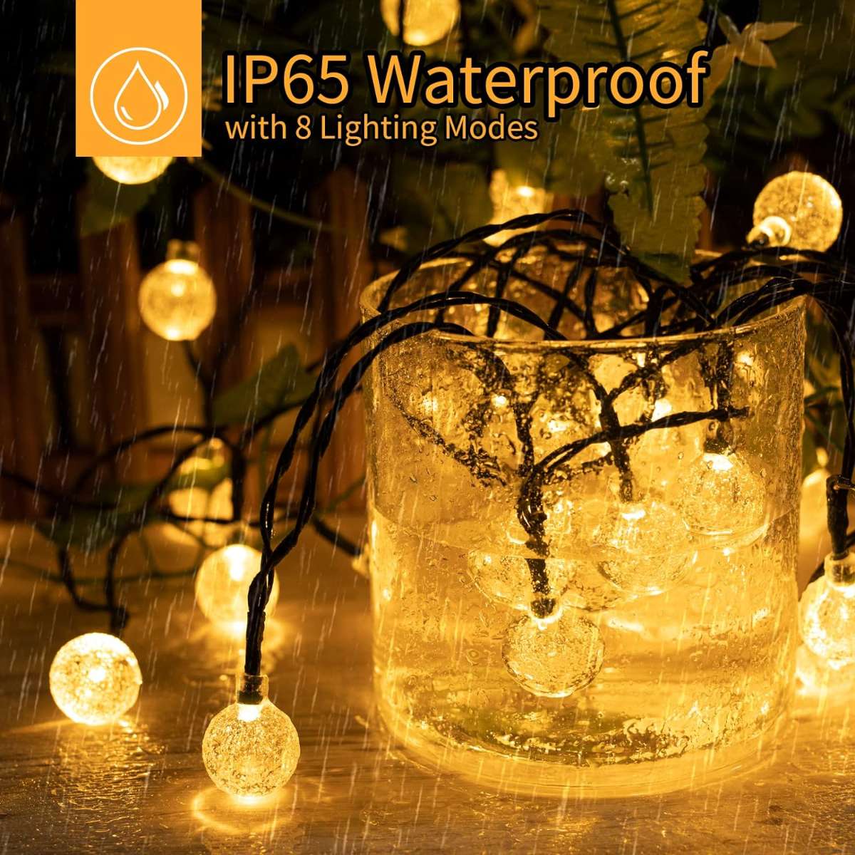 2 Pack of 120 LED 72FT Solar Lights Outdoor Waterproof