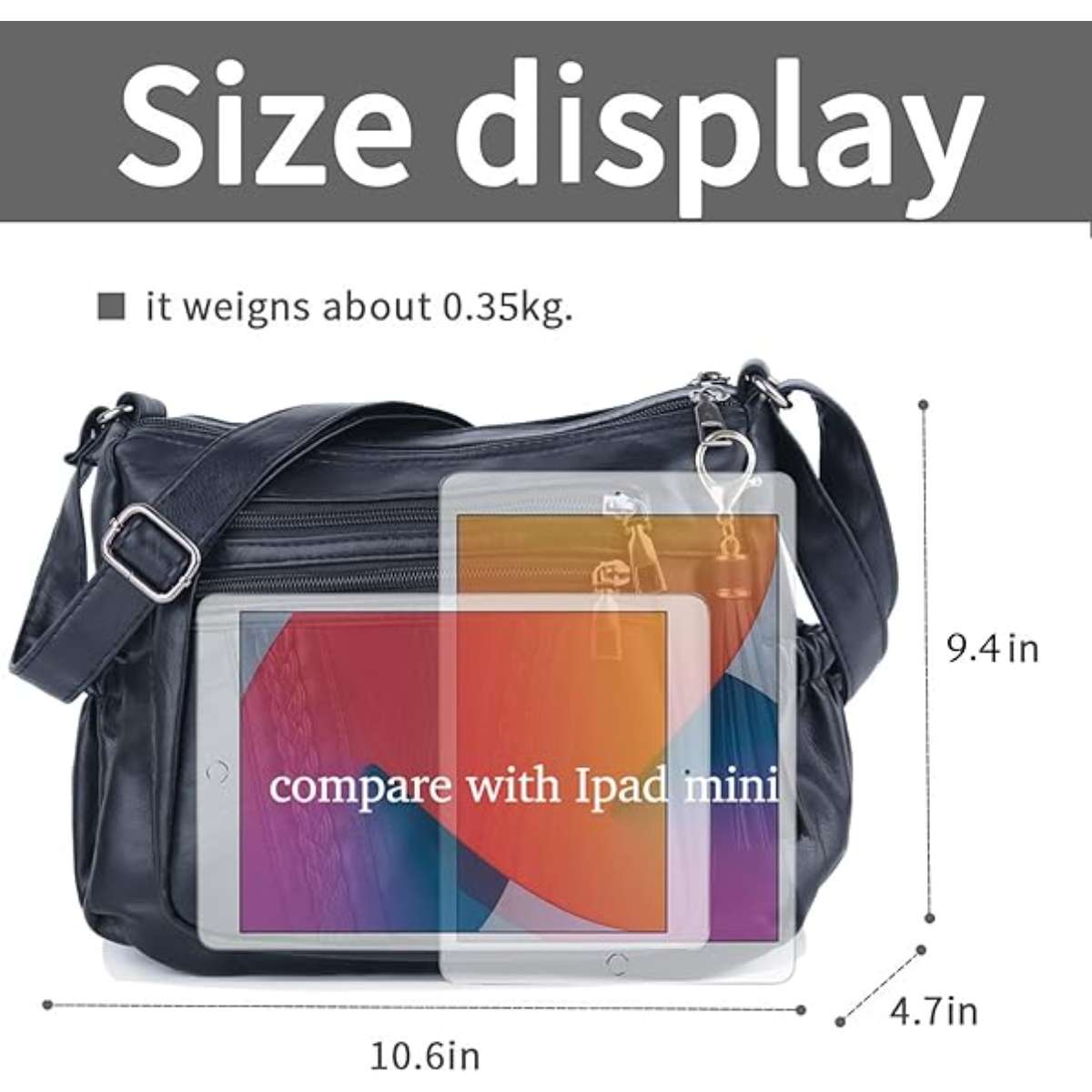 ELDA Women's Crossbody Bag, Pocket Book
