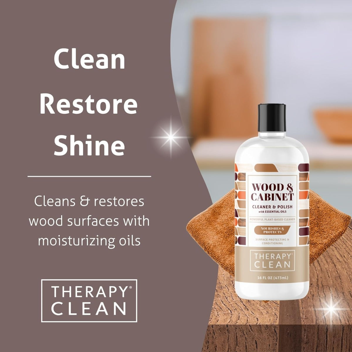 Healing Wood polishing kit with microfiber 16 oz