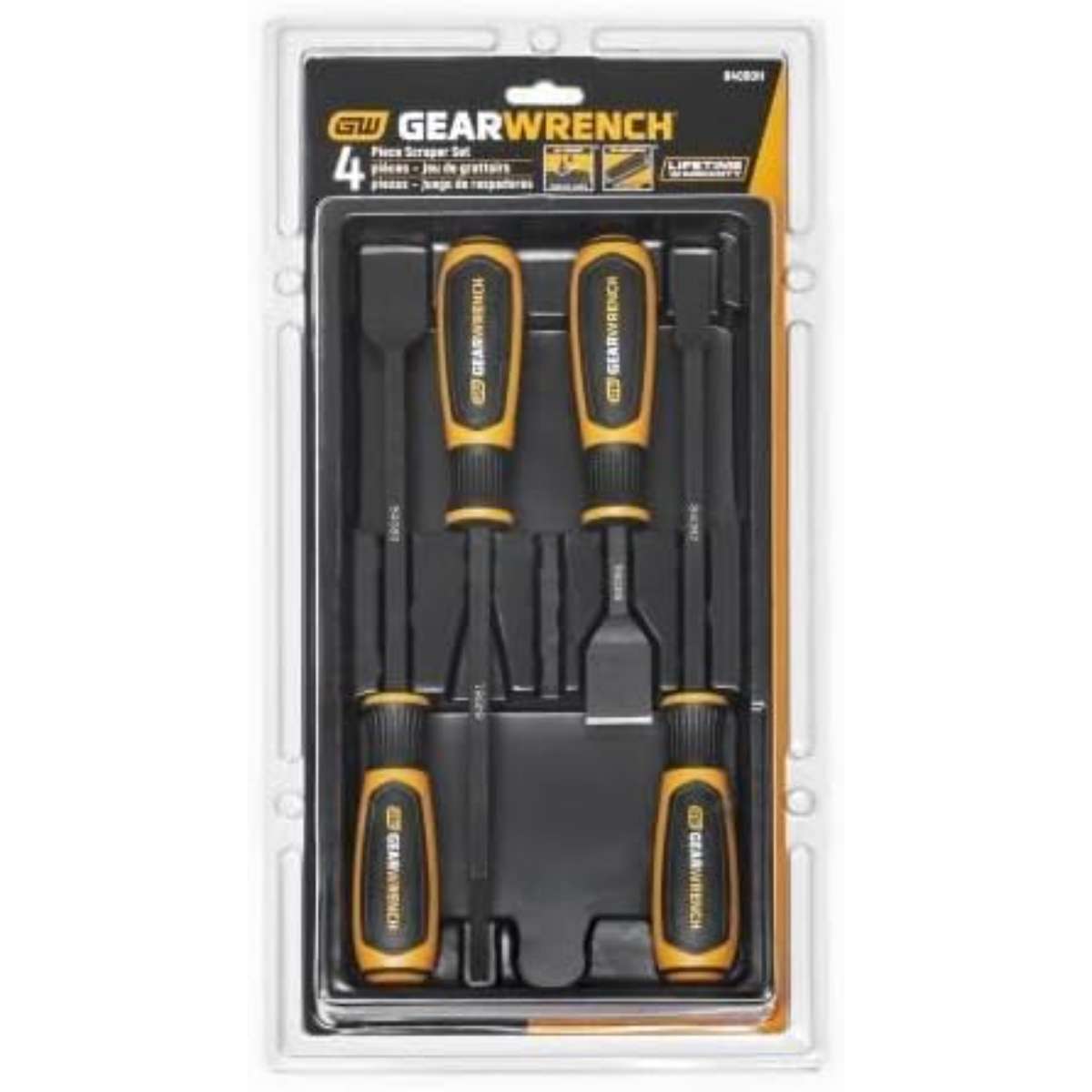GEARWRENCH 4 Pc. Dual Material Wide Scraper Set - 84080H