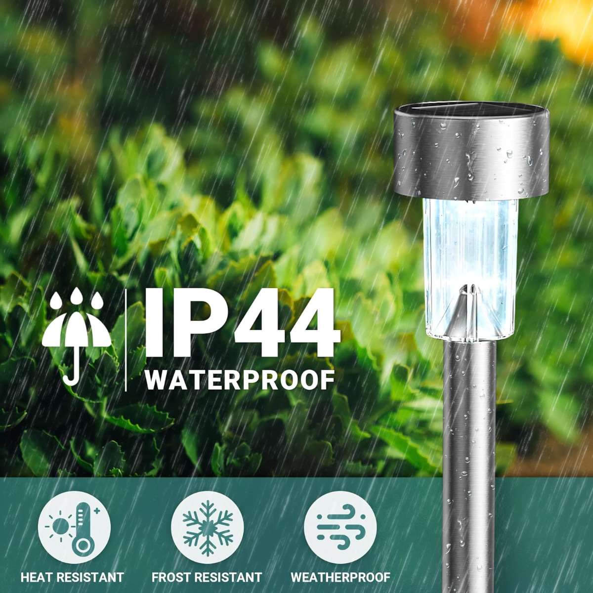 Jigalumi Solar Light Outdoor Waterproof, (Cool White)