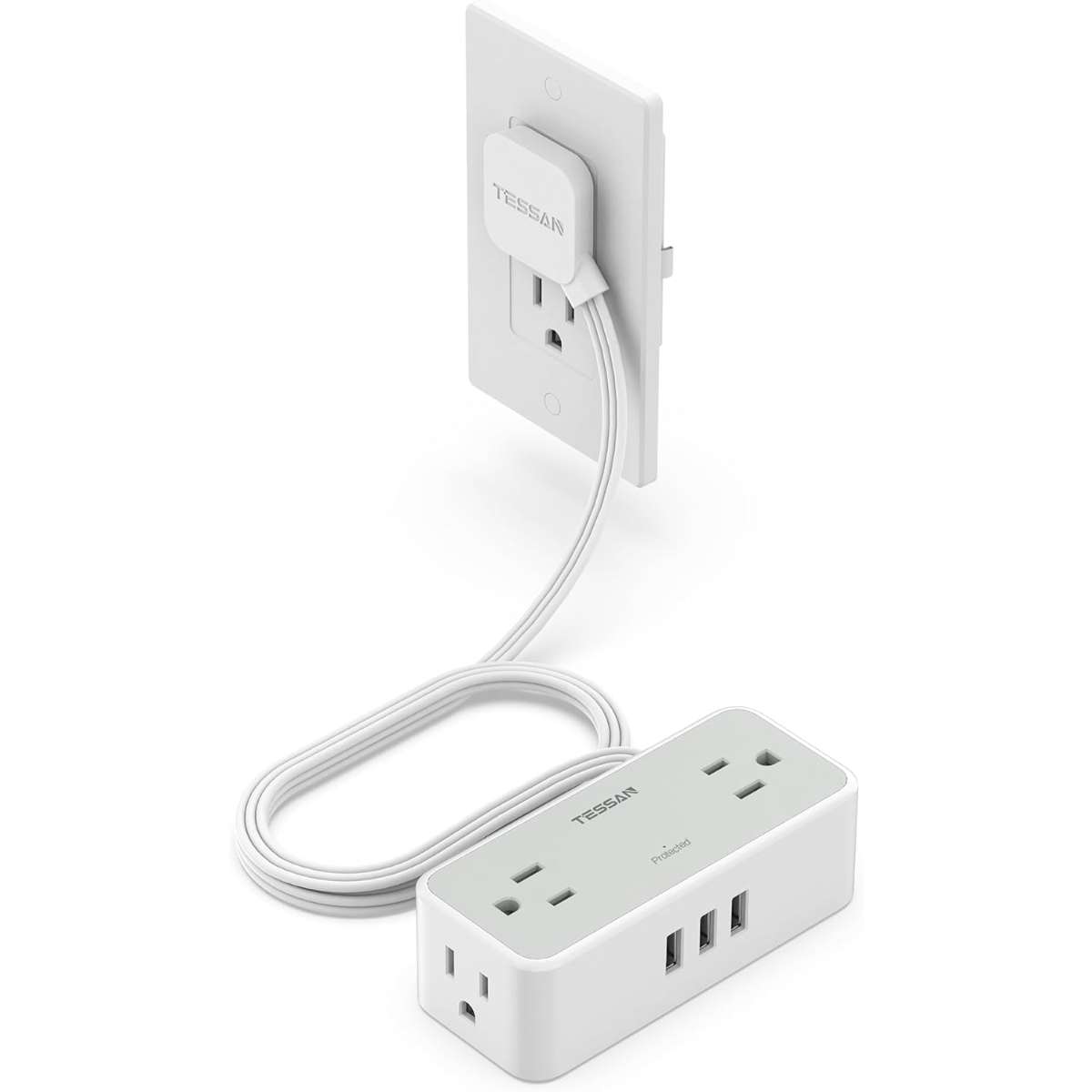 Slim 5-foot flat extension cord