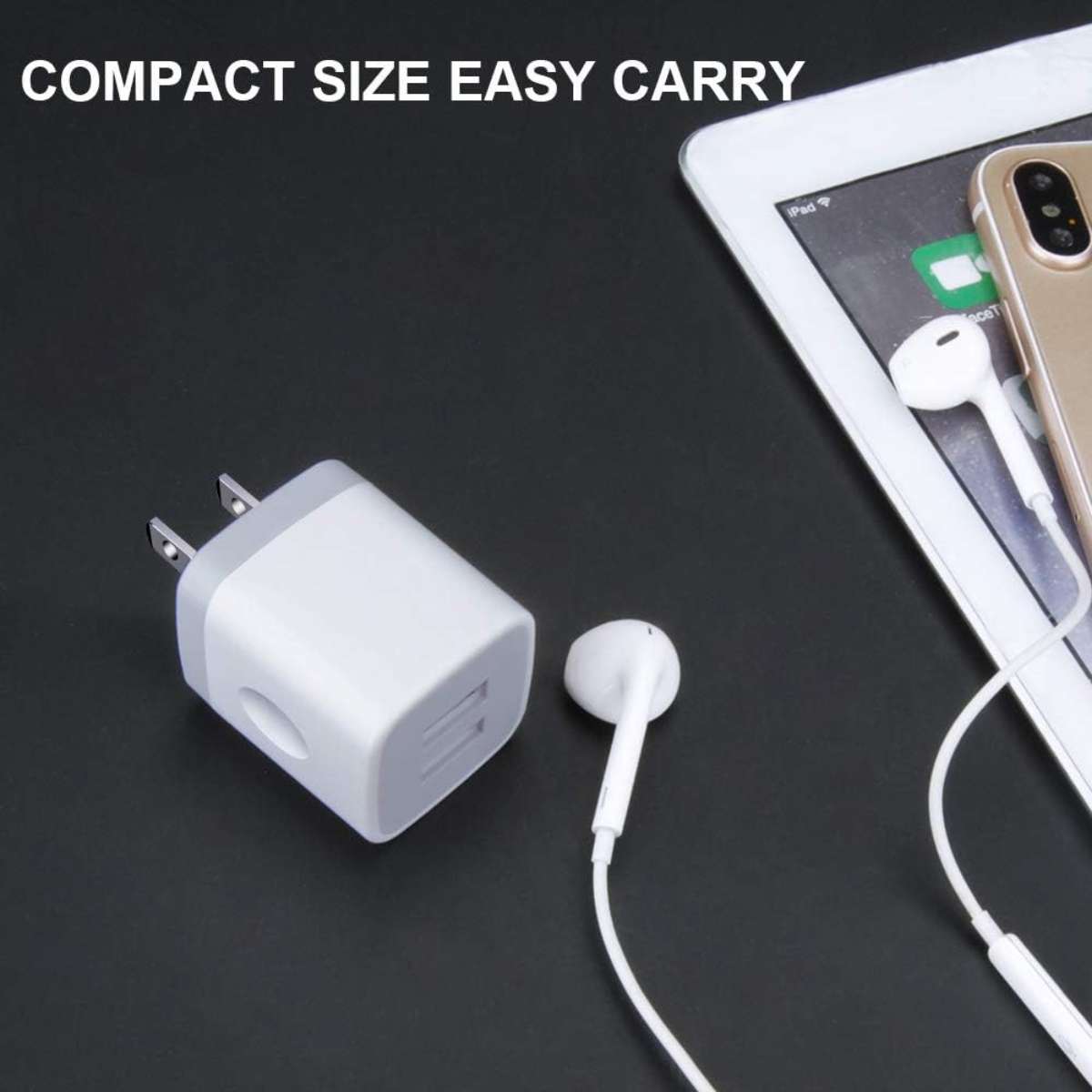 USB plug, USB wall charger 3-pack