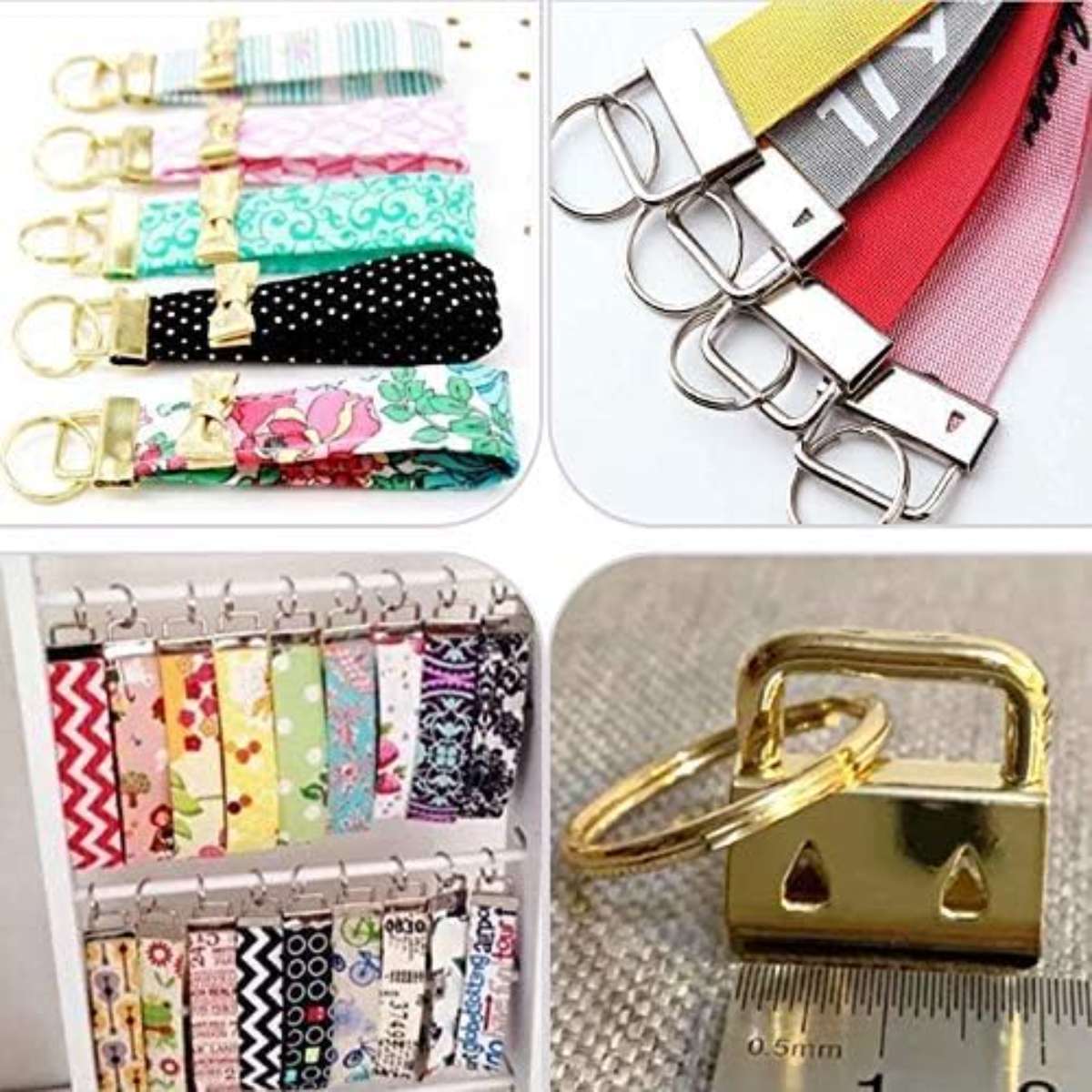 Keychain hardware keychain hardware set, 1 inch 4 color keychain hardware