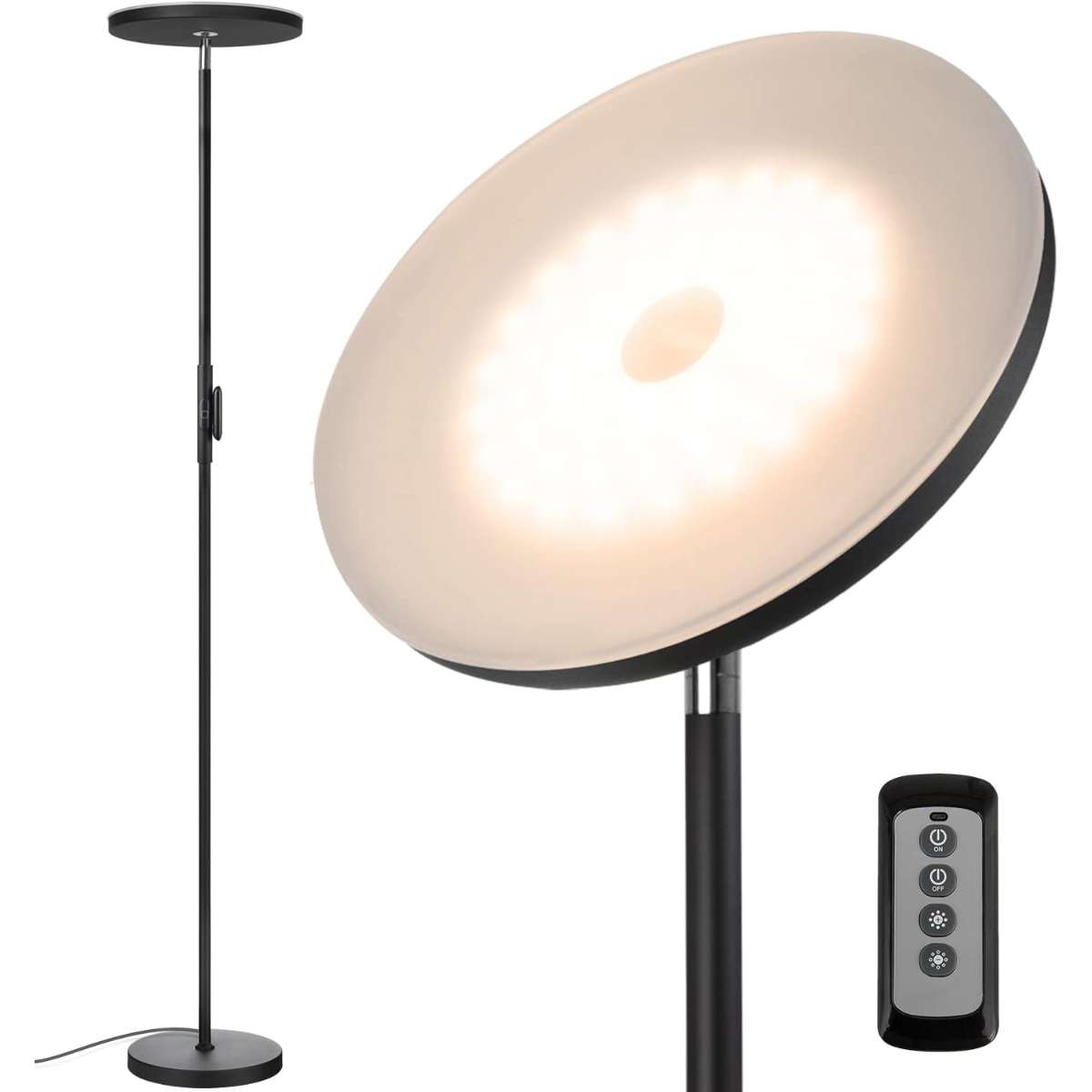 JOOFO Floor Lamp, 30W/2400LM (Black)