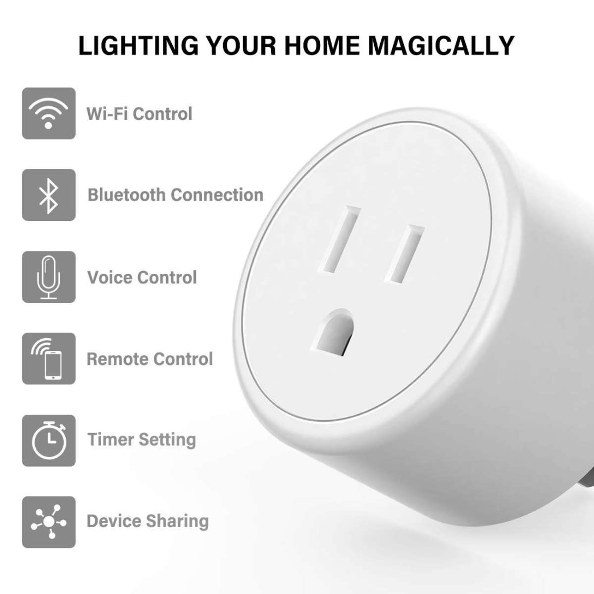 Aoycocr Bluetooth WiFi Smart Plug - Smart Socket