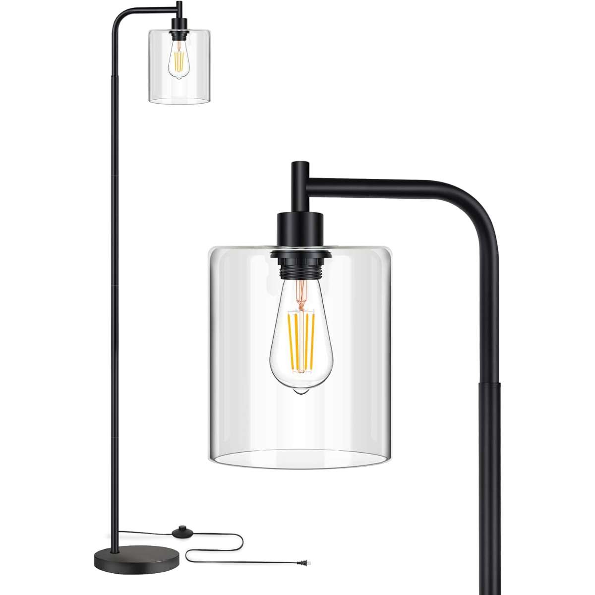 MAXvolador Industrial Floor Lamp, Black