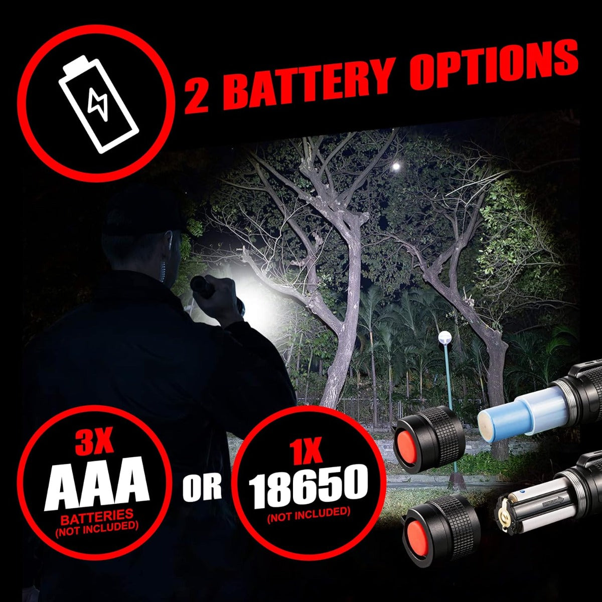 GearLight LED Tactical flashlight with high lumens