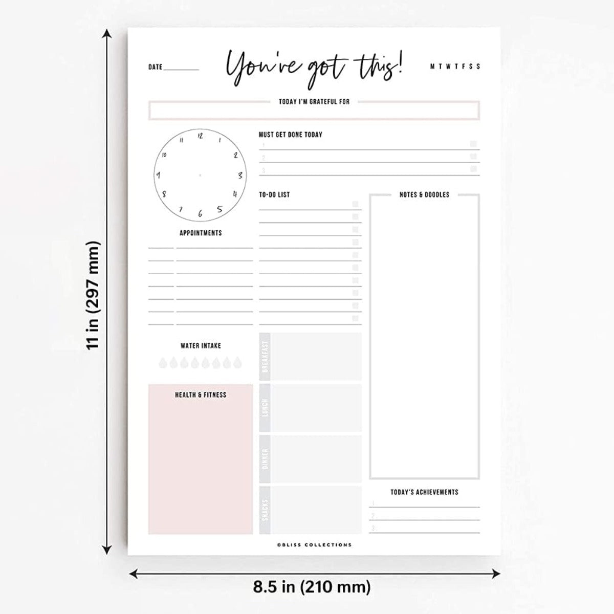 Bliss Collections Daily Planning Pad