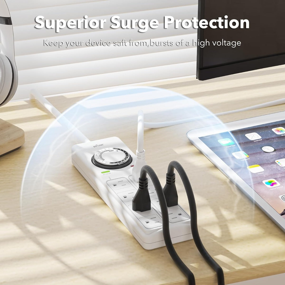 BN-LINK socket surge protector with mechanical timer