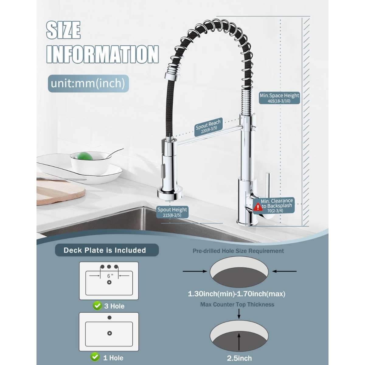 Multifunctional kitchen faucet with pull-down sprayer