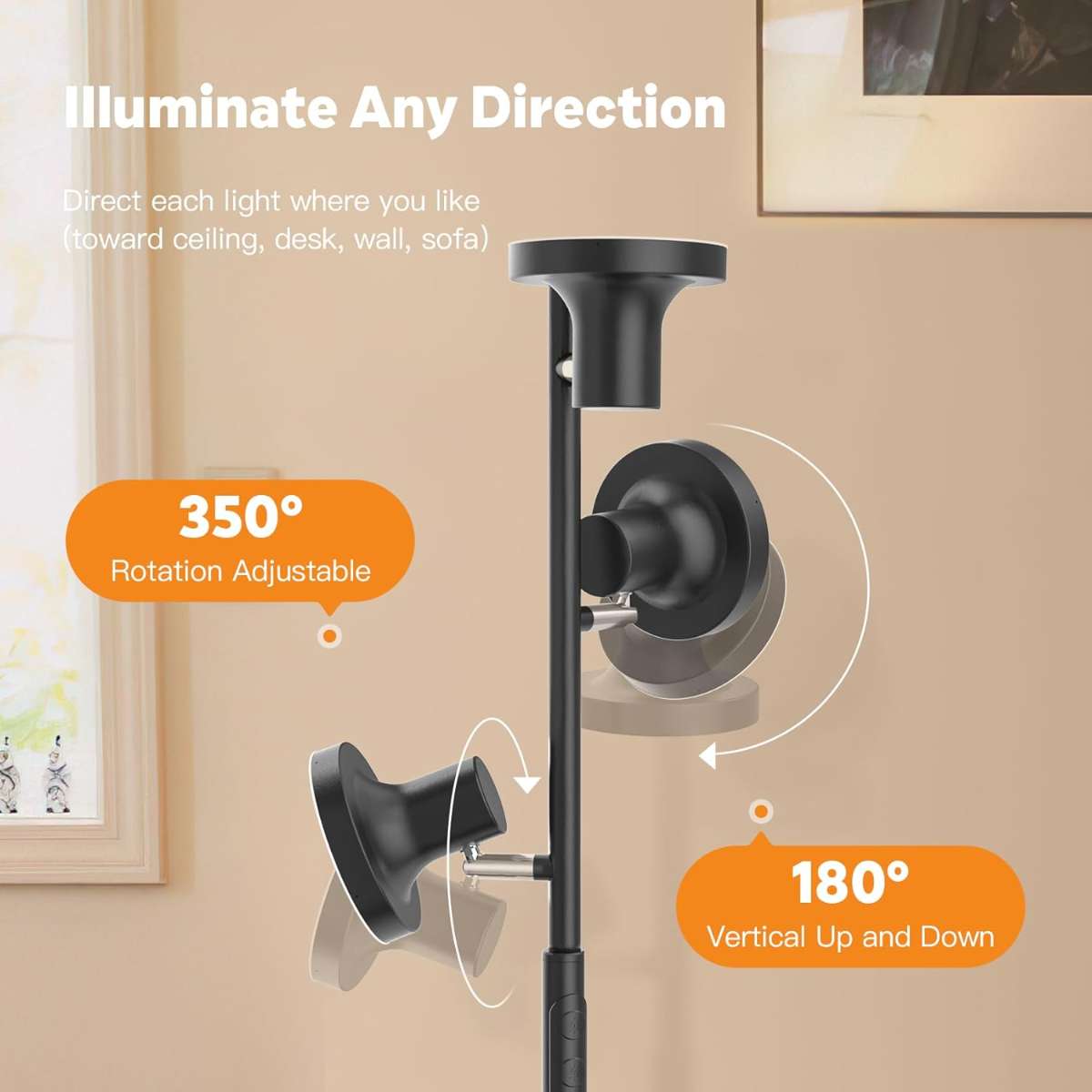36W LED Tree Floor Light with Remote Control and Touch Control