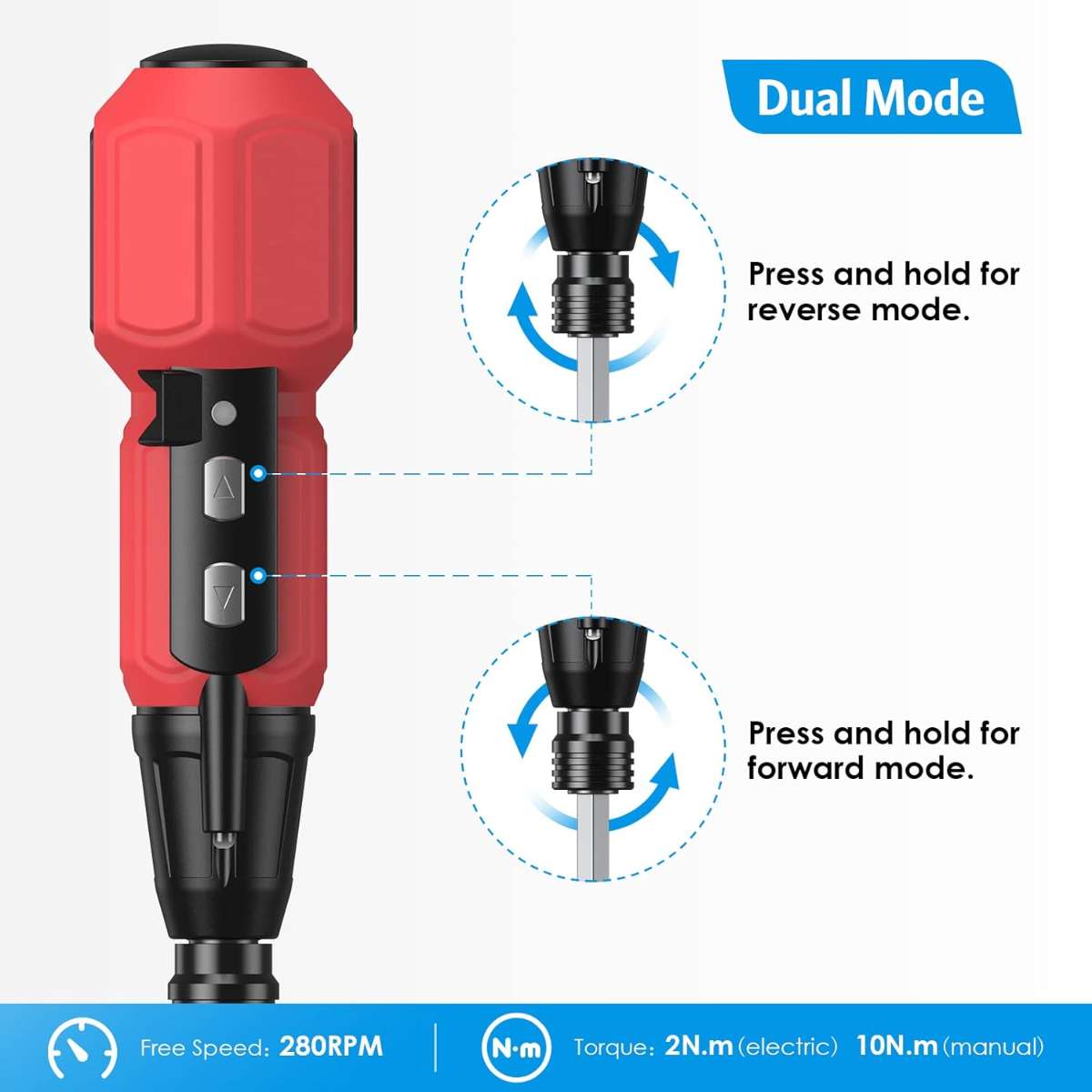 AMIR cordless screwdriver red