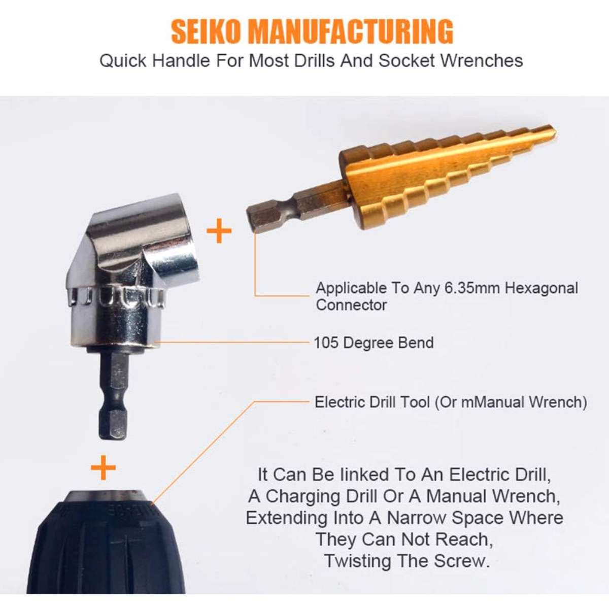 Impact-grade electric hand tool drive socket adapter expansion kit