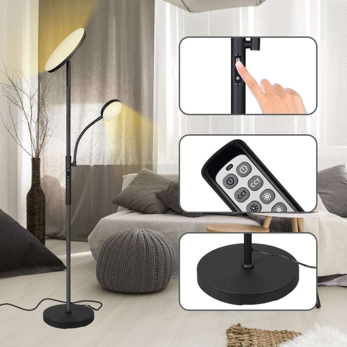 Dimunt Floor Lamp LED Floor Lamp for bright lighting in the living room