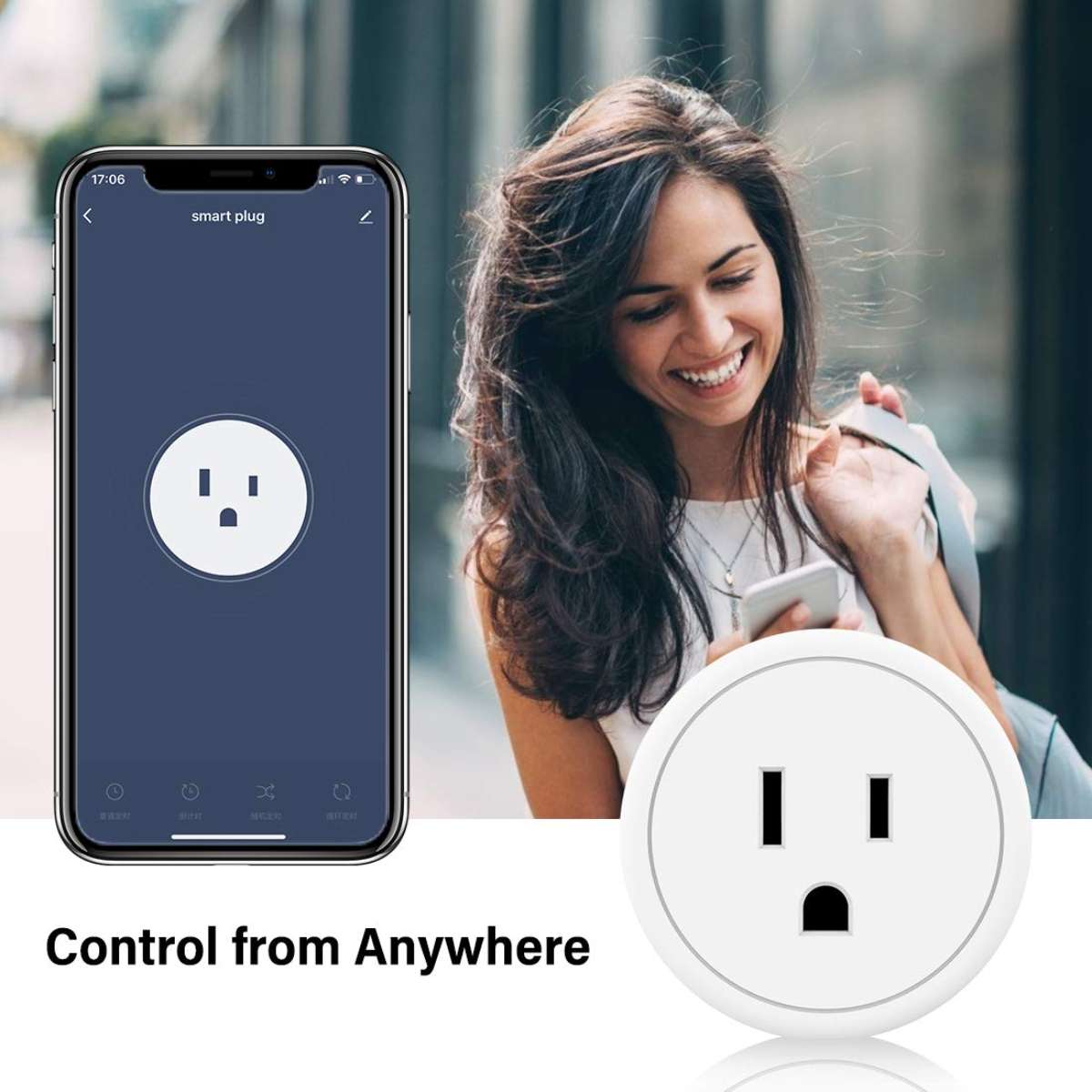 Aoycocr Bluetooth WiFi Smart Plug - Smart Socket