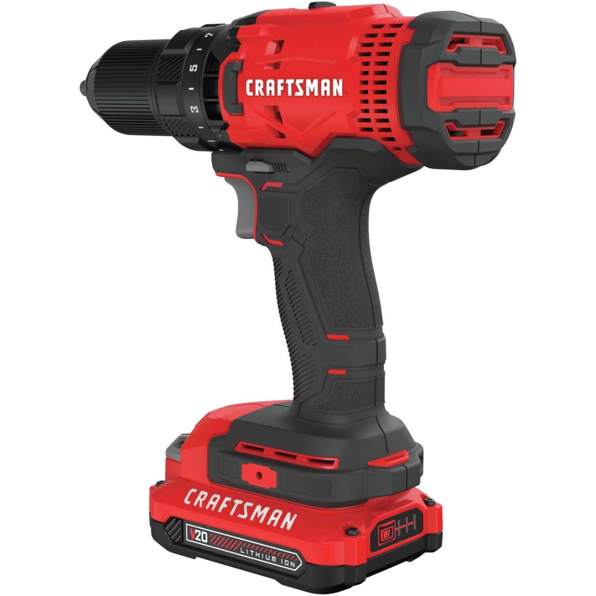 CRAFTSMAN V20 Cordless Power Drill (CMCD700C1)