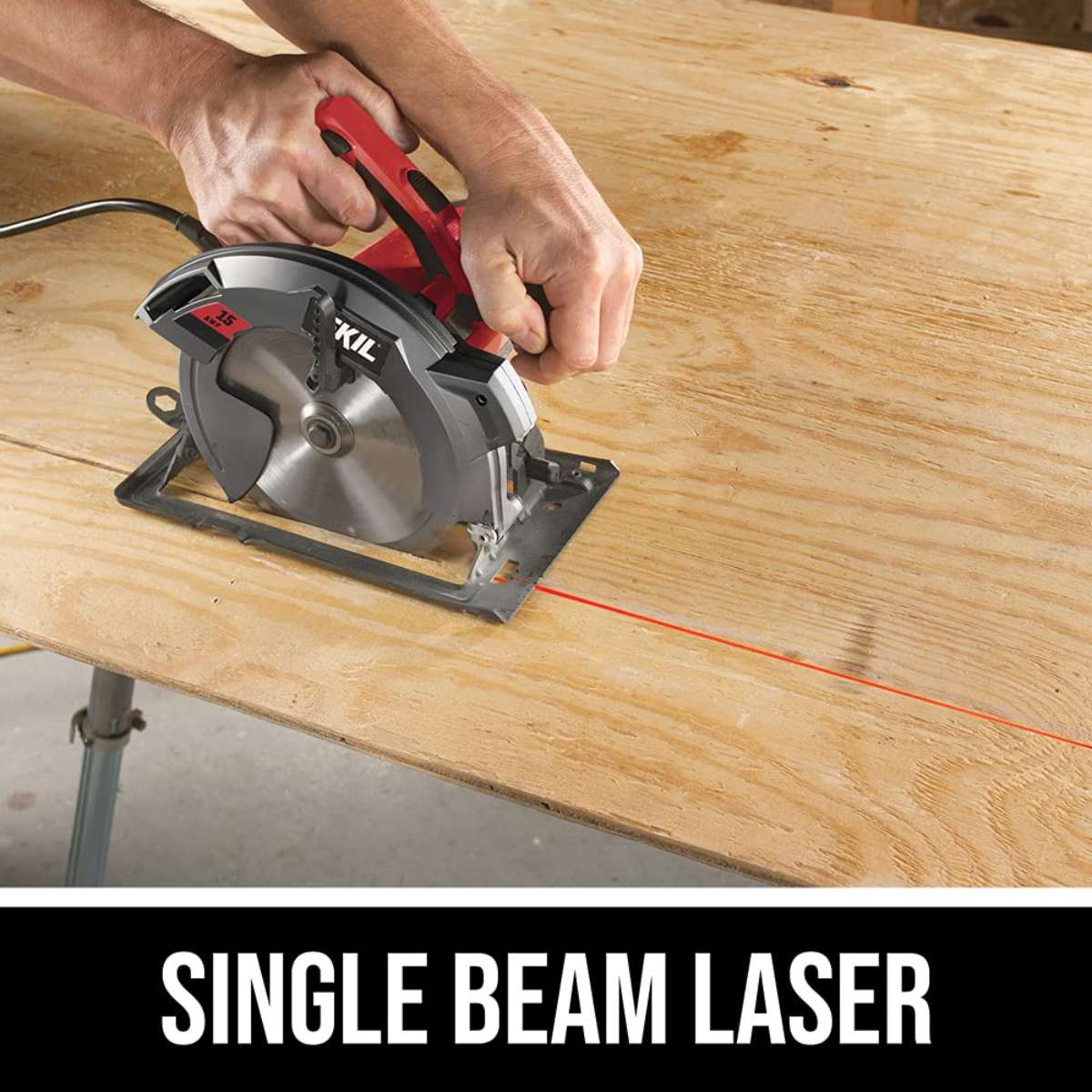 SKIL 15 Amp 7-1/4 Inch Circular Saw with Single Beam Laser Guide