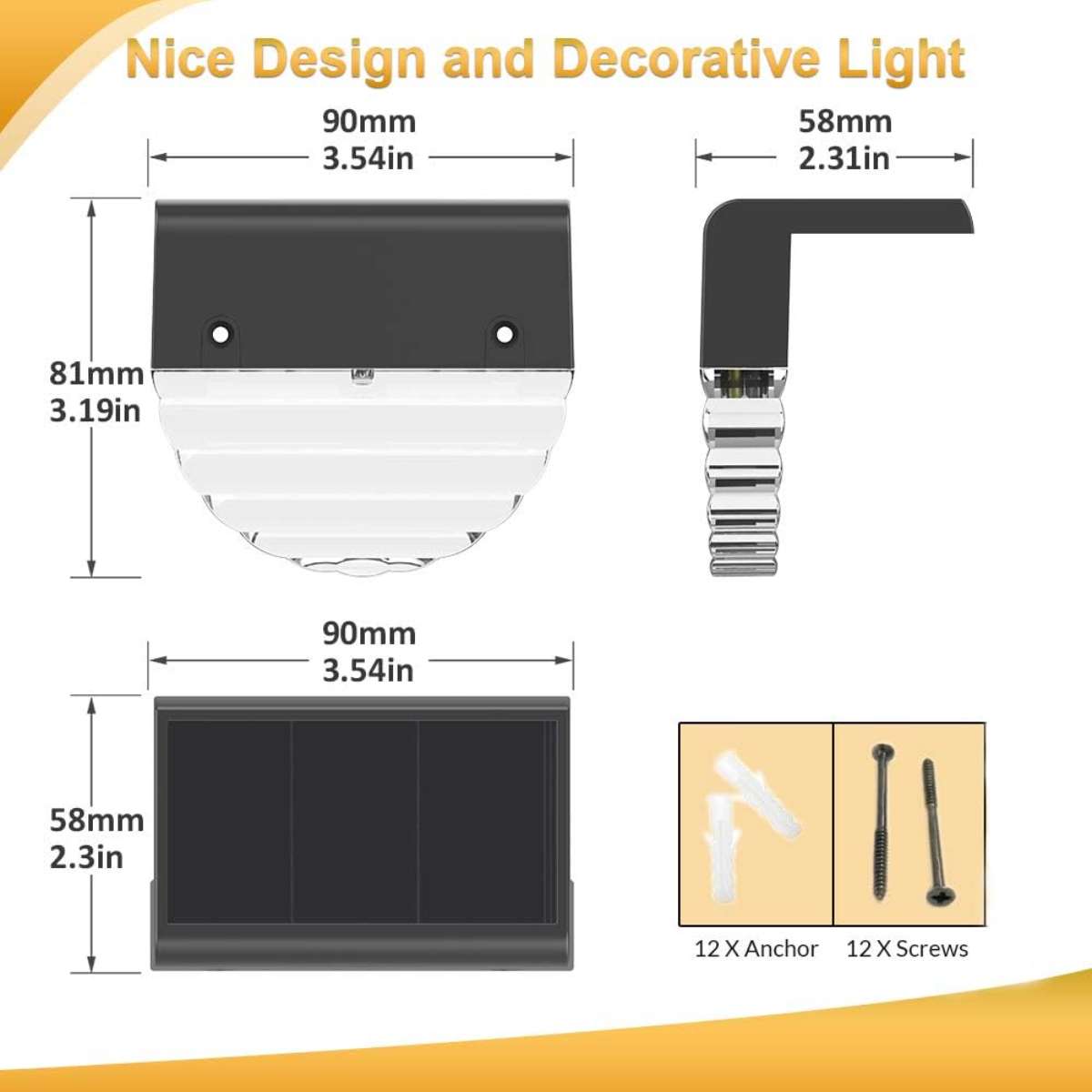 Solar deck light, warm white/color changing lighting