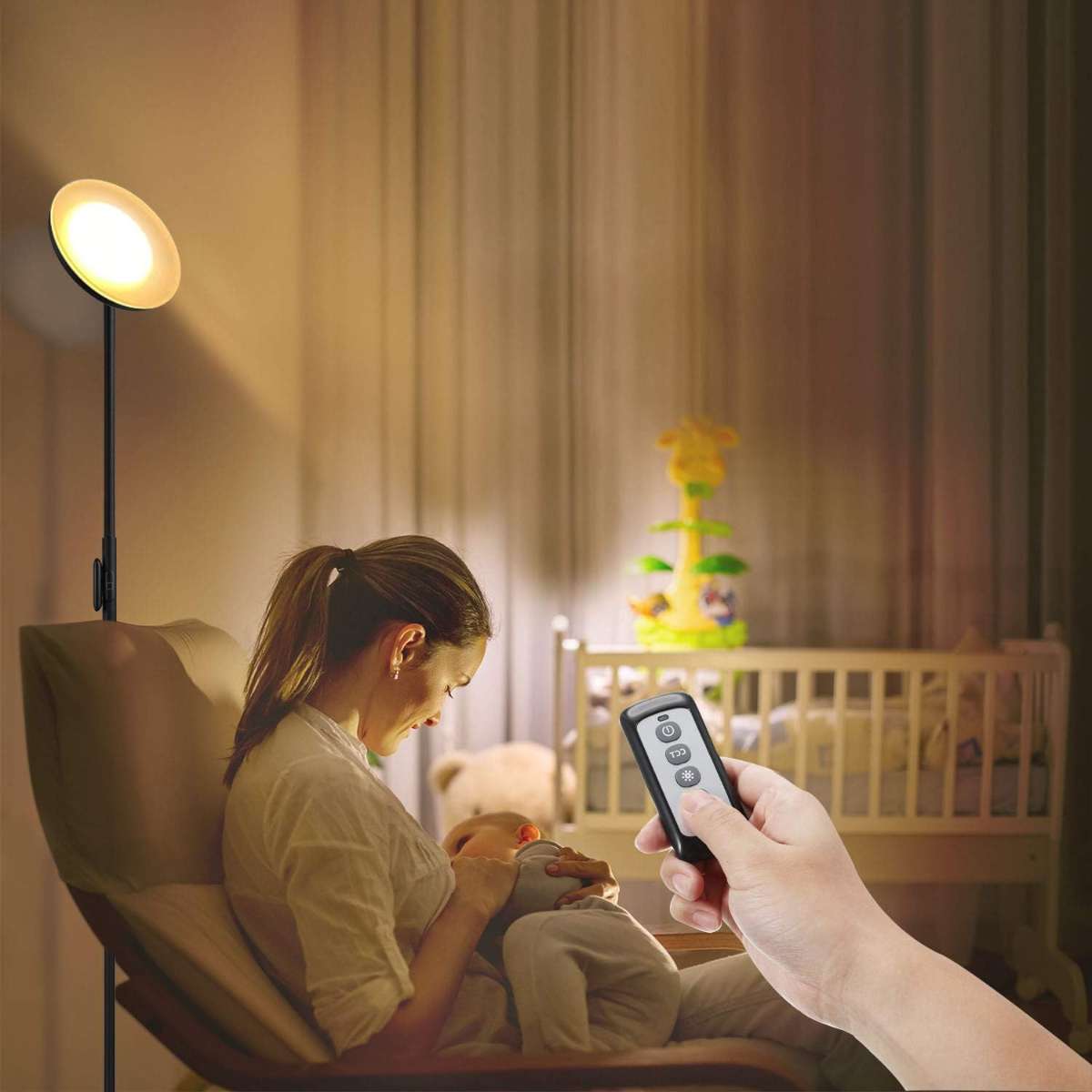 JOOFO Floor Lamp, 30W/2400LM (Black)