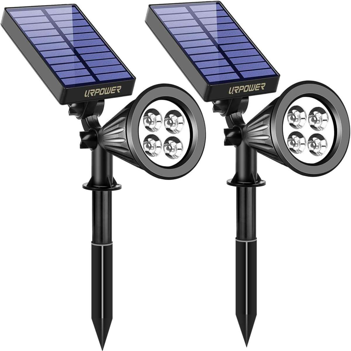URPOWER Outdoor Solar Lights, Adjustable Solar Spotlights Outdoor (2pcs)