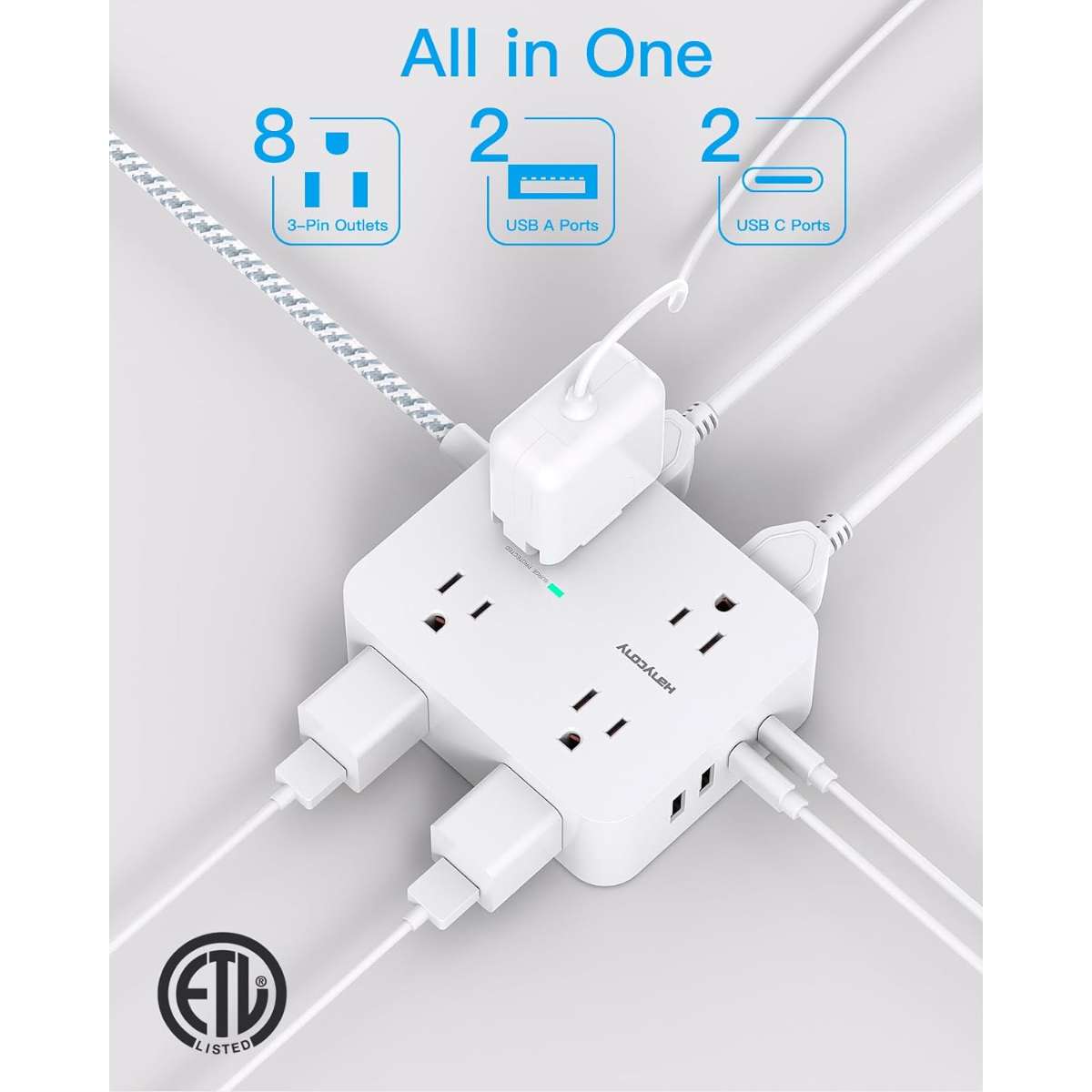 Surge Protector Power Strip - 8 outlets