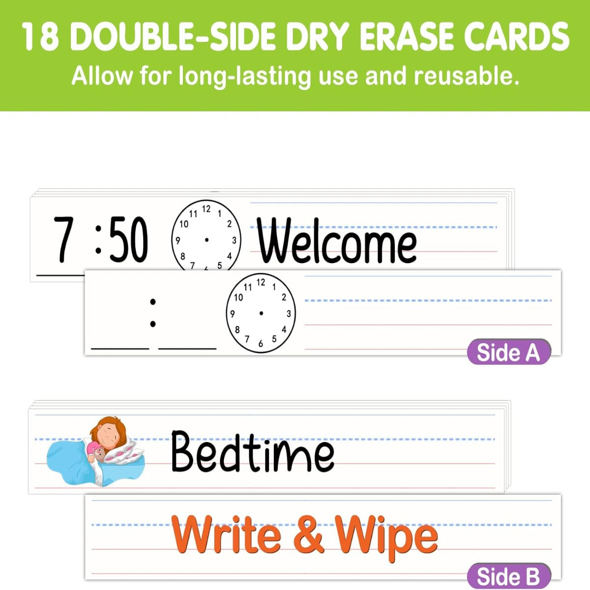 EAMAY Daily schedule Pocket chart blac