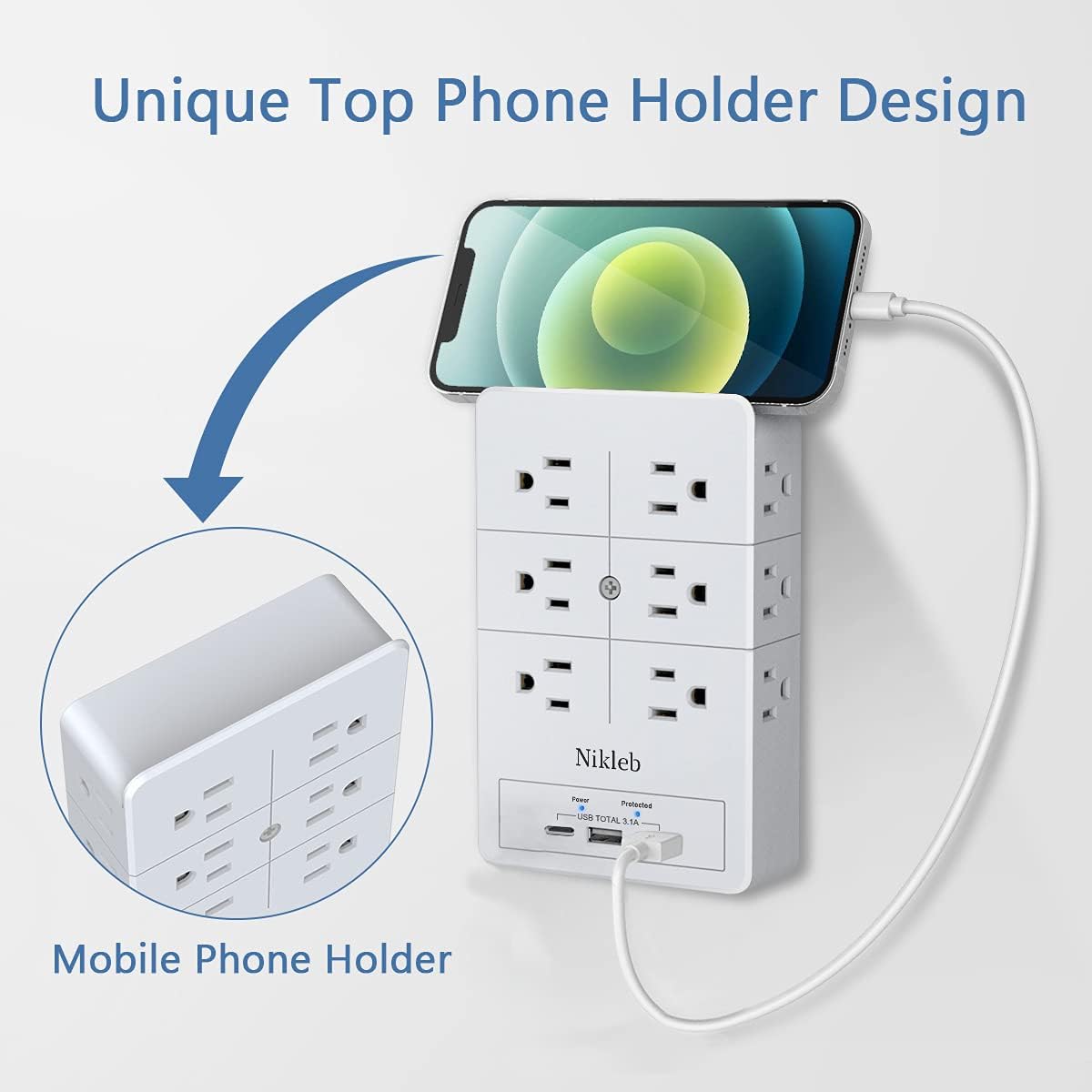 Socket expander Surge protector Nikleb