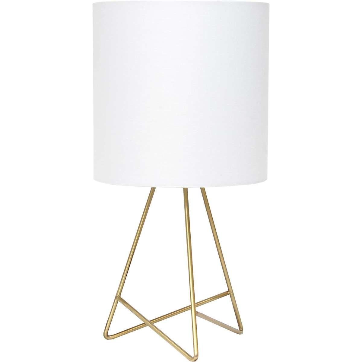 Simple Design LT2066-GDW 13.5" Lower Wire Metal Table Lamp