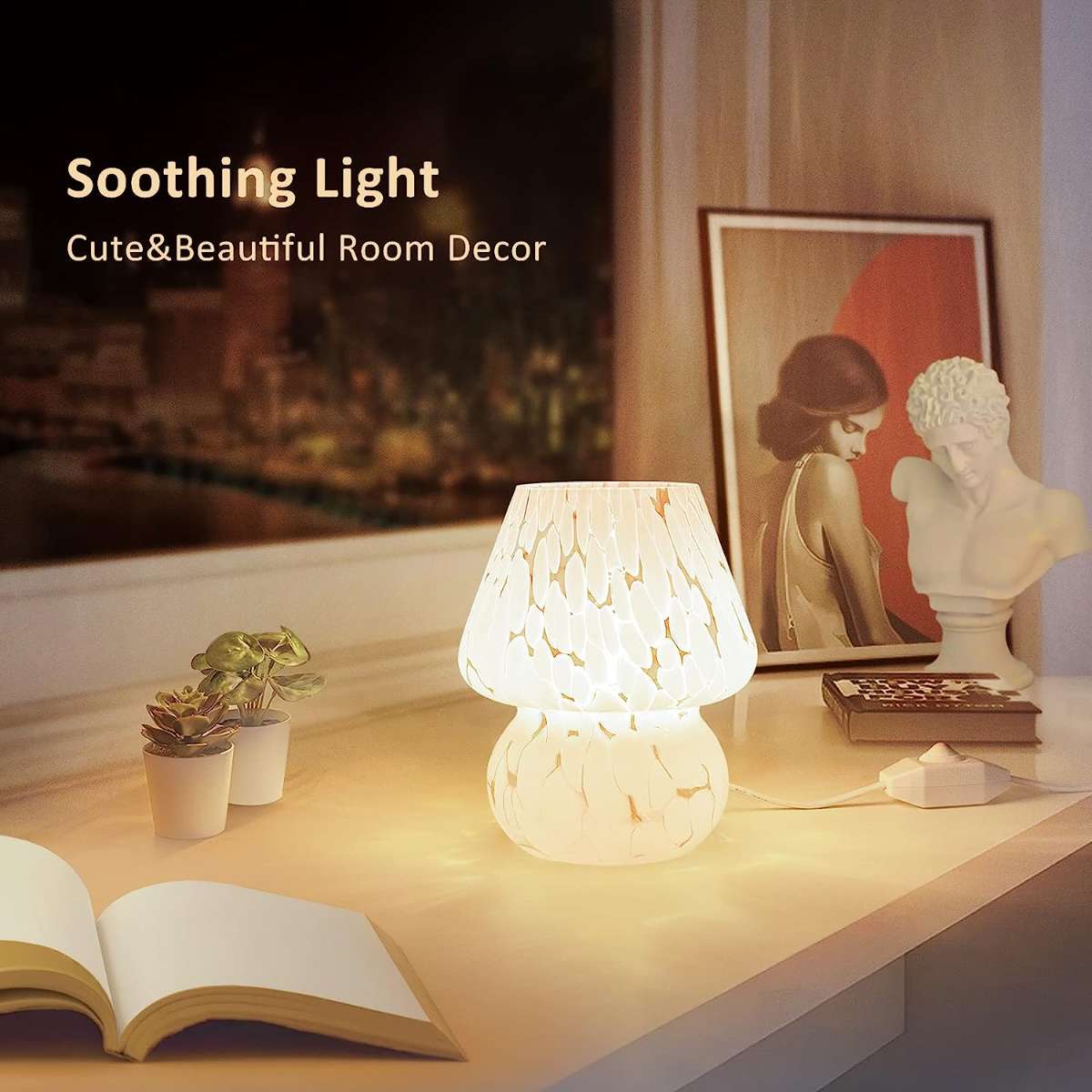 Small bedside counter light bedside table night light