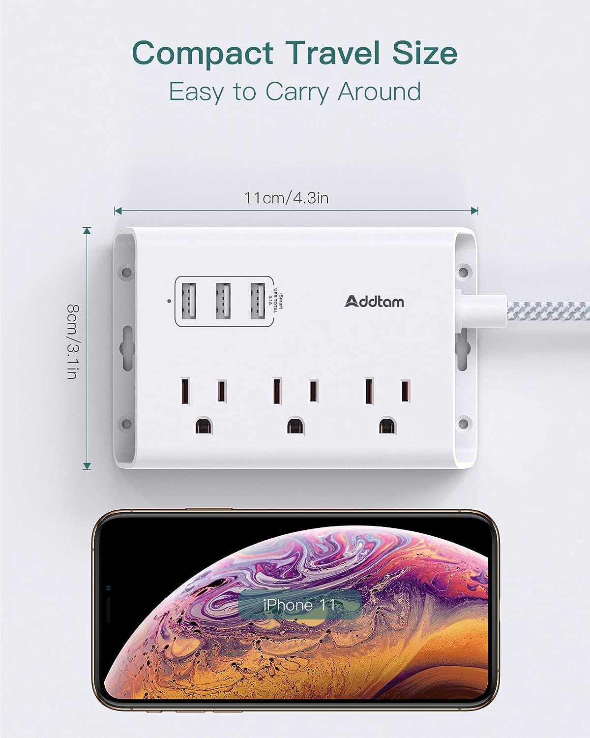 Power strip with USB, Addtam ETL certificate