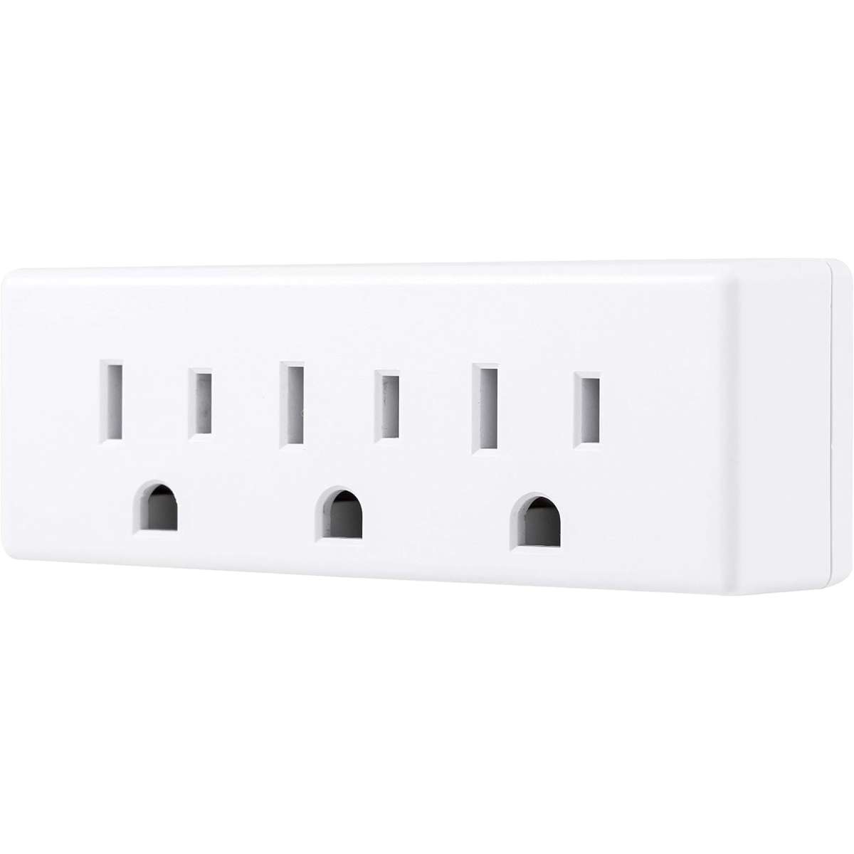 GE 3-Socket Extender Wall Tap, White, 52203