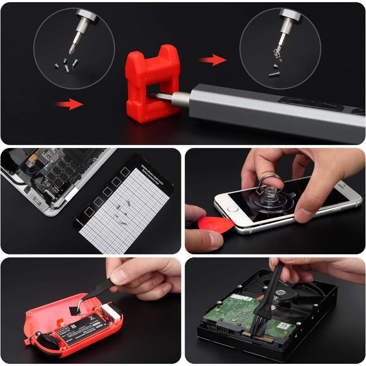 STREBITO Mini Electric Screwdriver Set 144 pcs