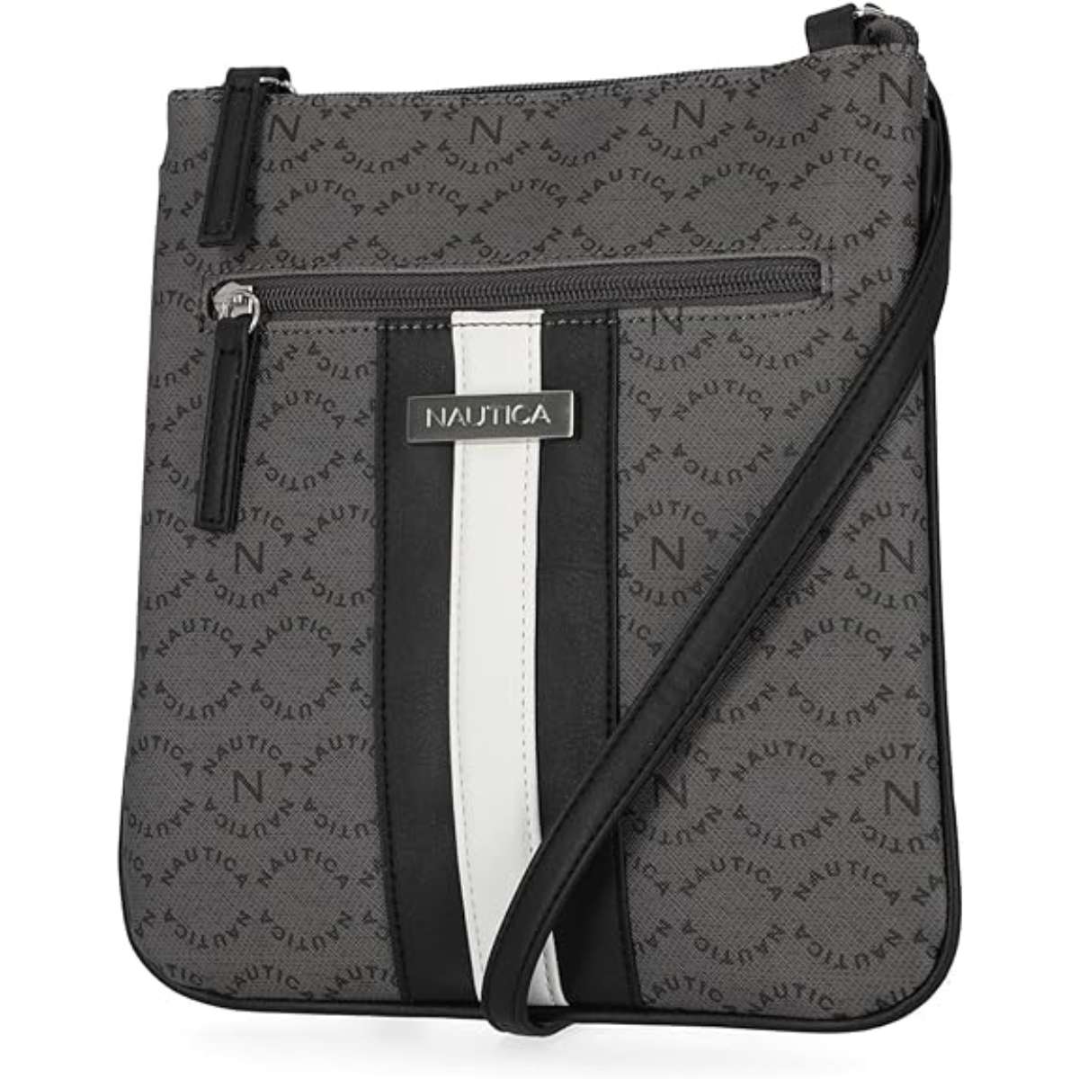 Nautica Womens Lakeside Signature Jaquard North South Crossbody Bag
