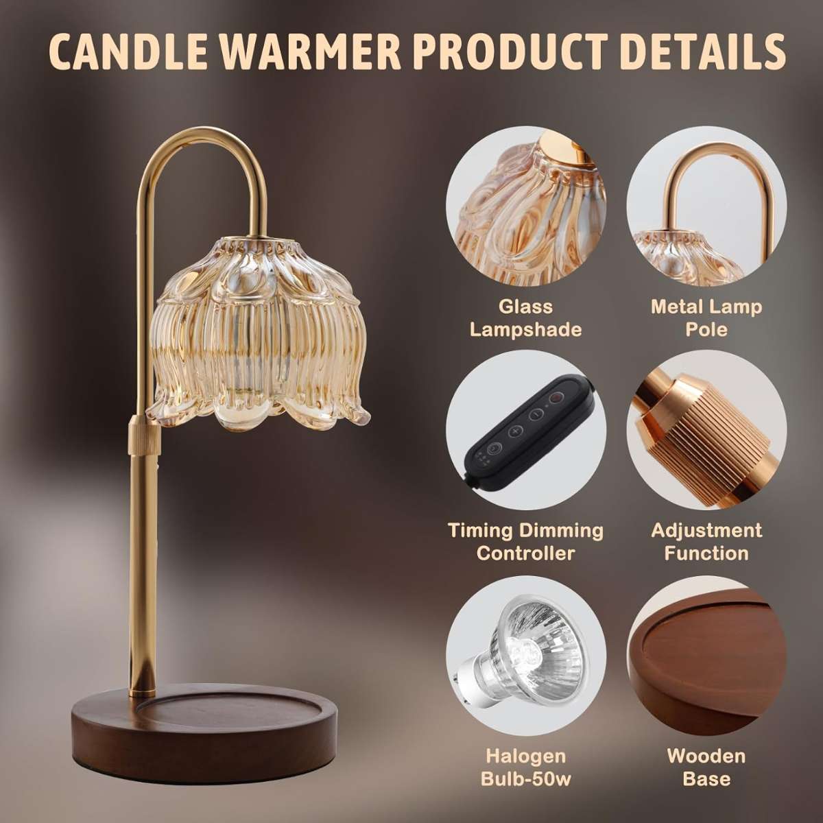 GEEZO scented candle heating lamp