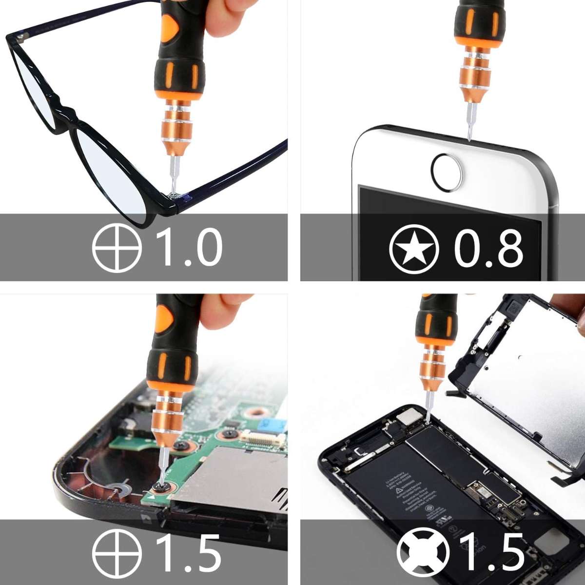 JAKEMY 39-in-1 Screwdriver Set Precision Repair Tool Kit Black