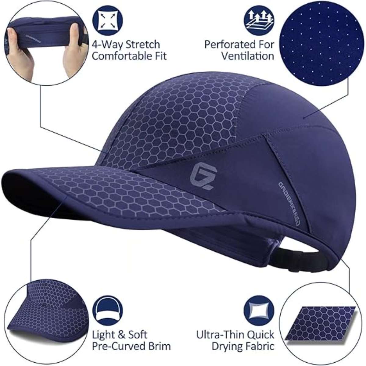 Gardim Kensted soft-brimmed stretch running cap