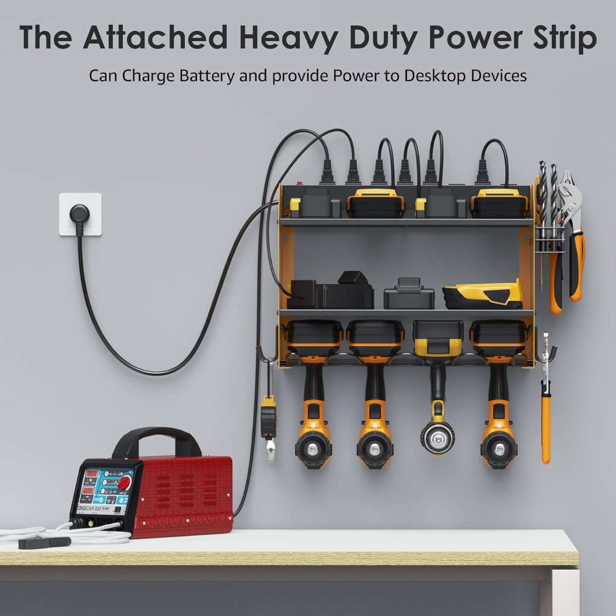 CCCEI Modular Power Tool Organizer Wall Mounted Charging Station.