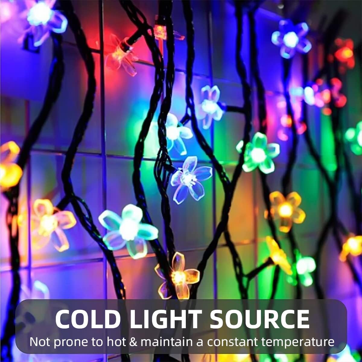 Solar String Lights Outdoor Waterproof 50 LED (Multicolor)
