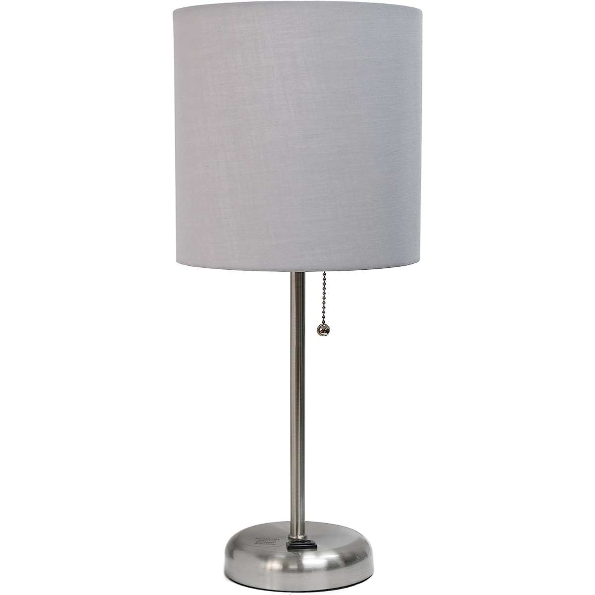 Simple Design LT2024-GRY Table Lamp with Grey Shade