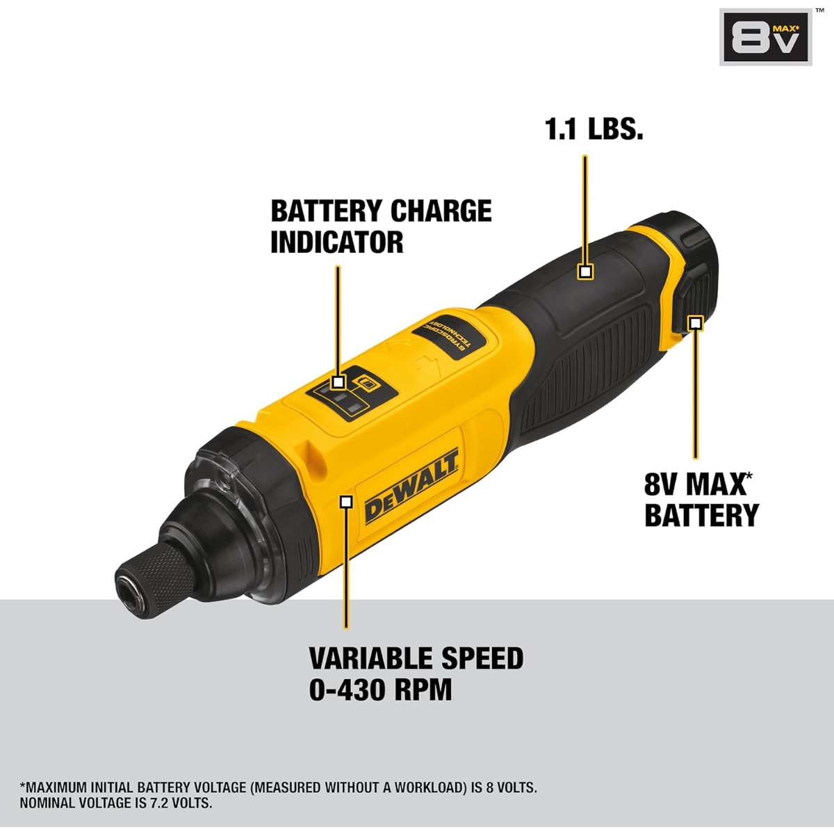 DEWALT 8V MAX cordless screwdriver