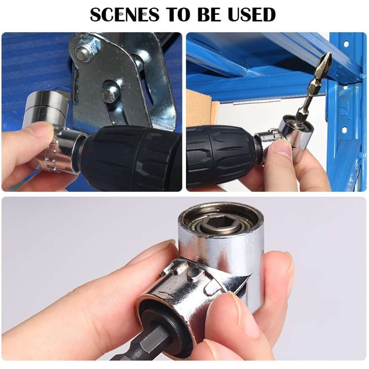 Impact-grade electric hand tool drive socket adapter expansion kit