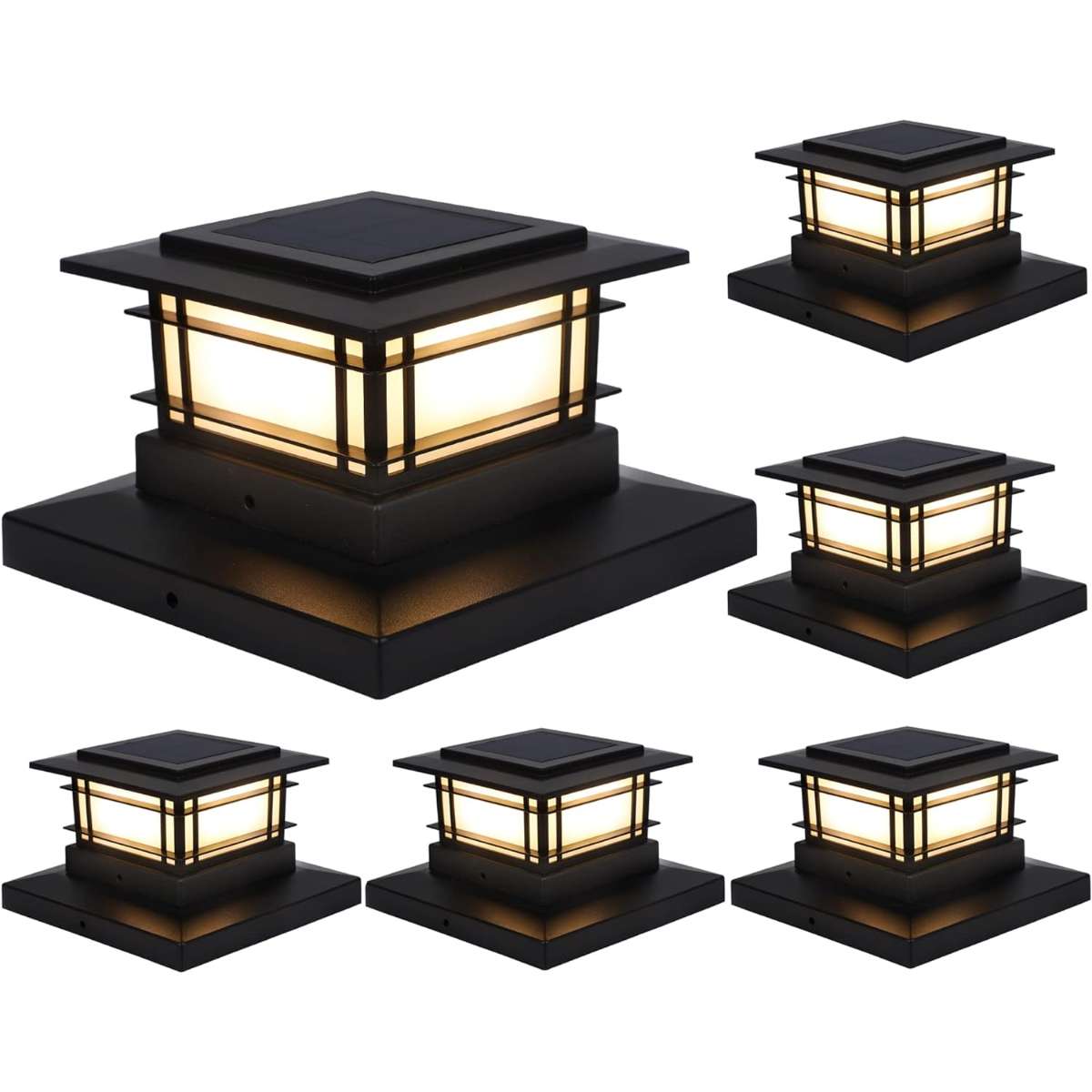 Dynaming 6 Pack Solar Pillar Light Outdoor